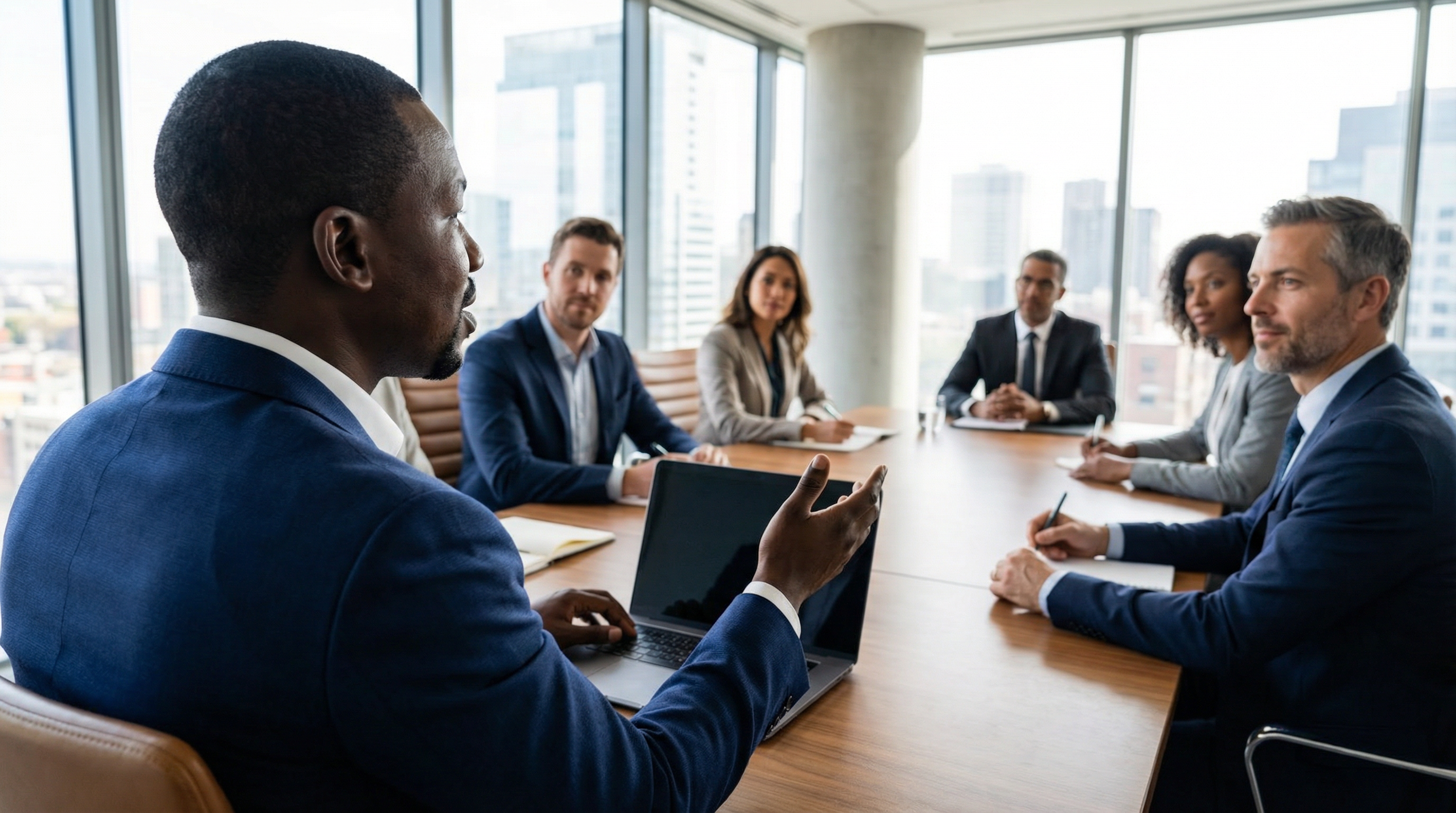 Jacovia Cartwright Executive Boardroom Meeting - Chief Marketing Officer Leadership